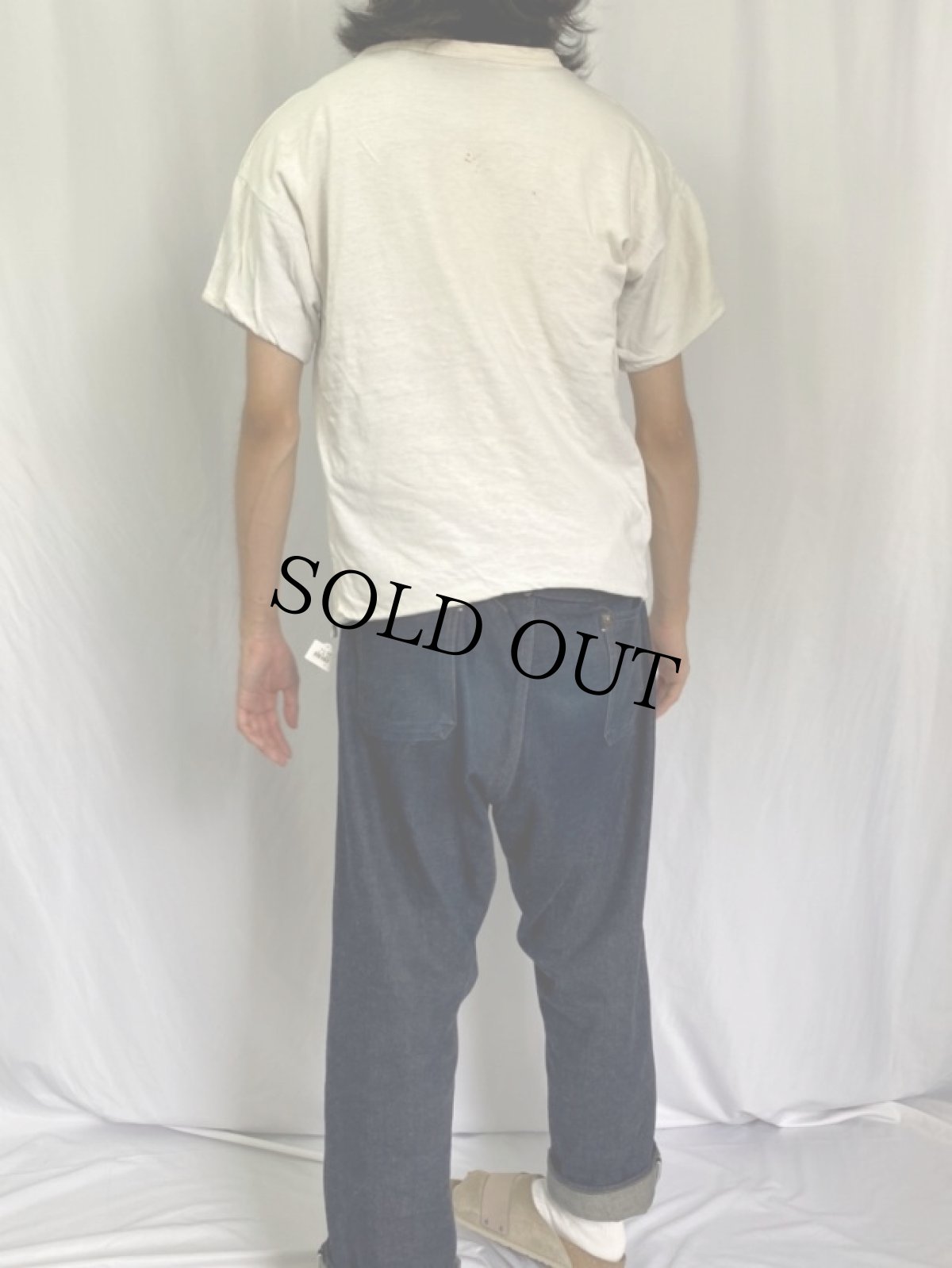 画像5: 70〜80's Champion USA製 バータグ ラバープリント ダブルフェイス カレッジTシャツ L (5)