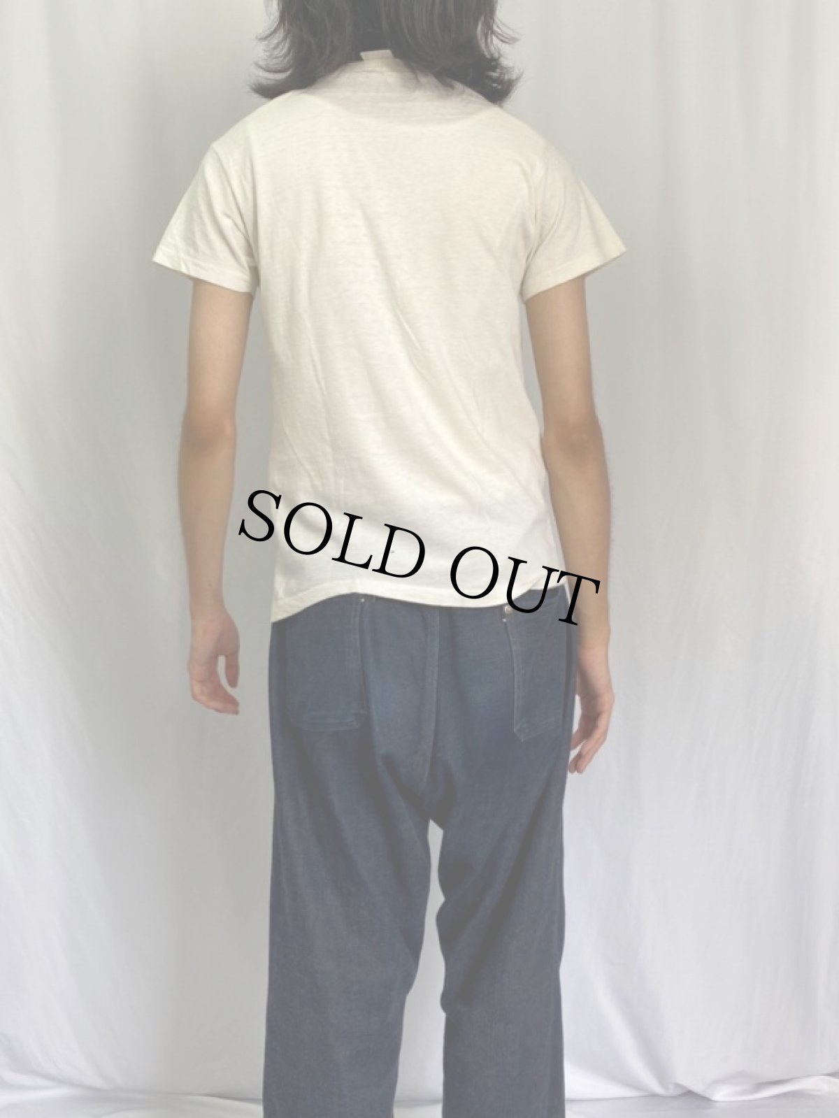 画像4: 60's U.S.MARINES QUANTICO,VA. 染み込みプリントTシャツ M (4)