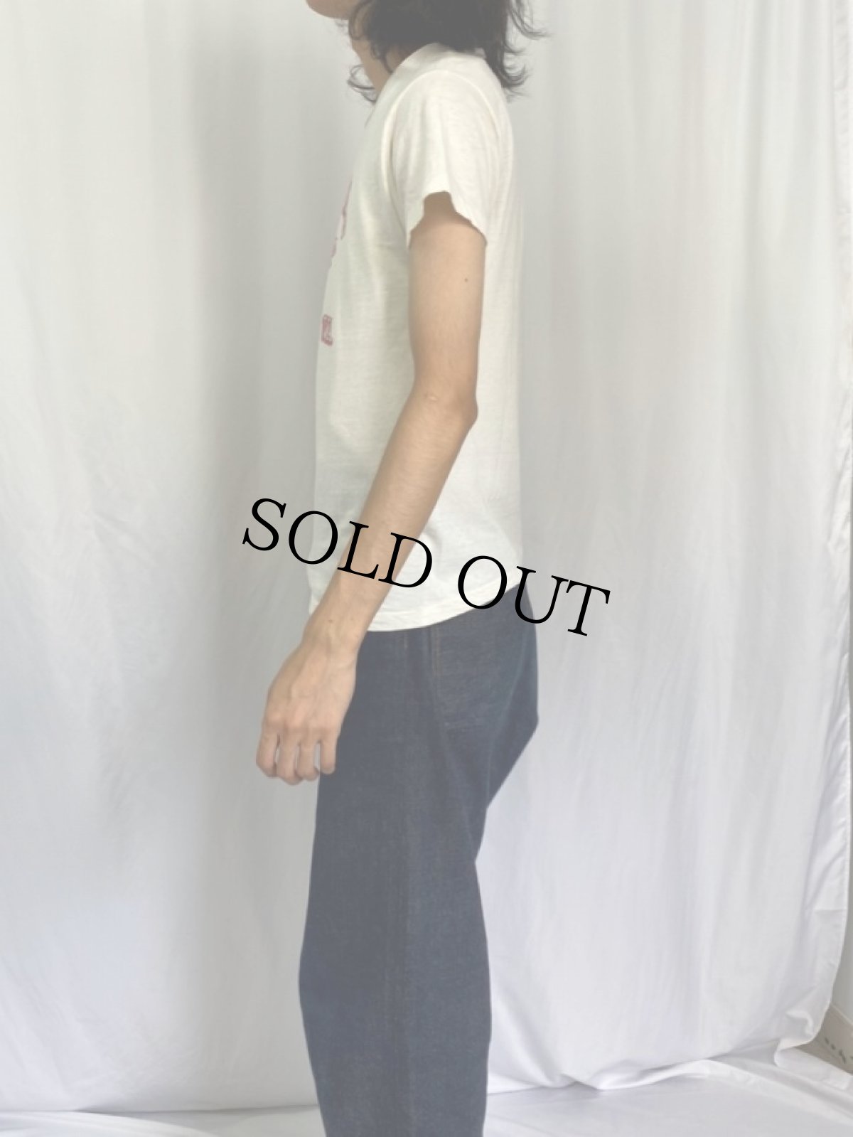 画像3: 60's U.S.MARINES QUANTICO,VA. 染み込みプリントTシャツ M (3)