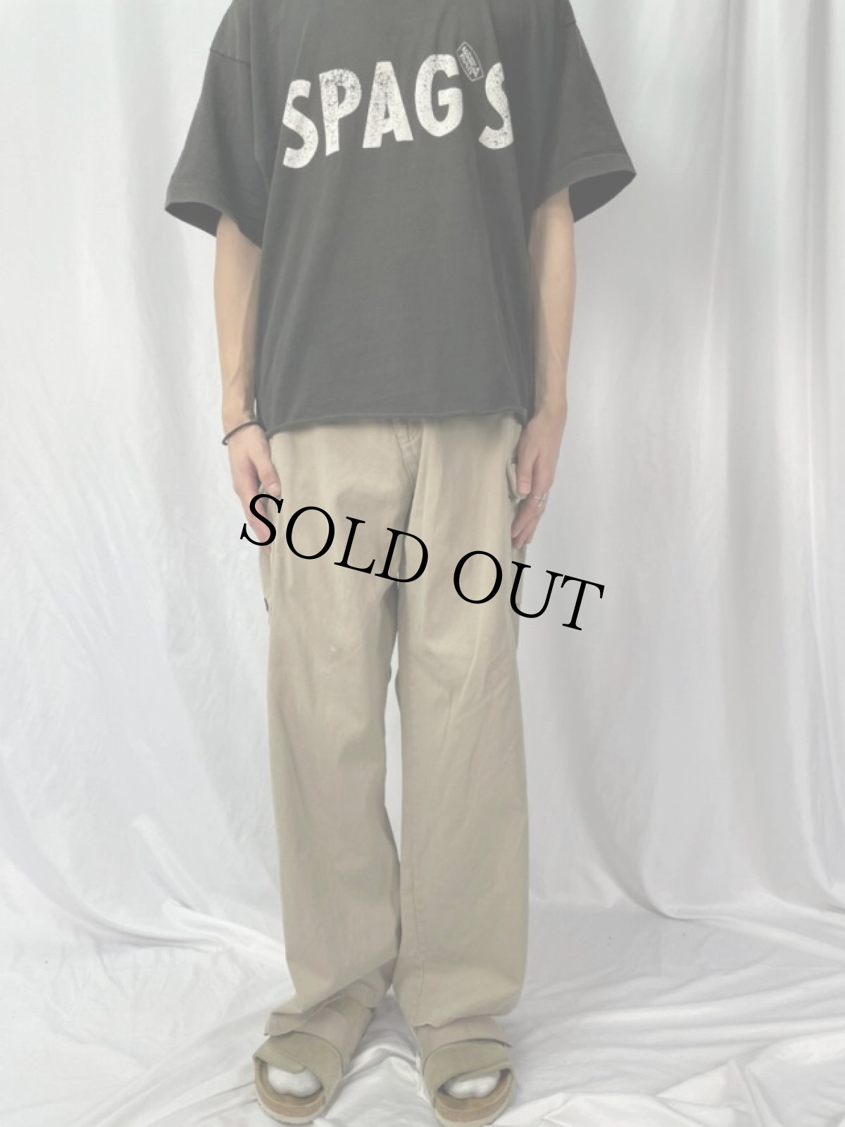 画像2: FREE WORLD TRANSPORT コットンカーゴパンツ W35 (2)