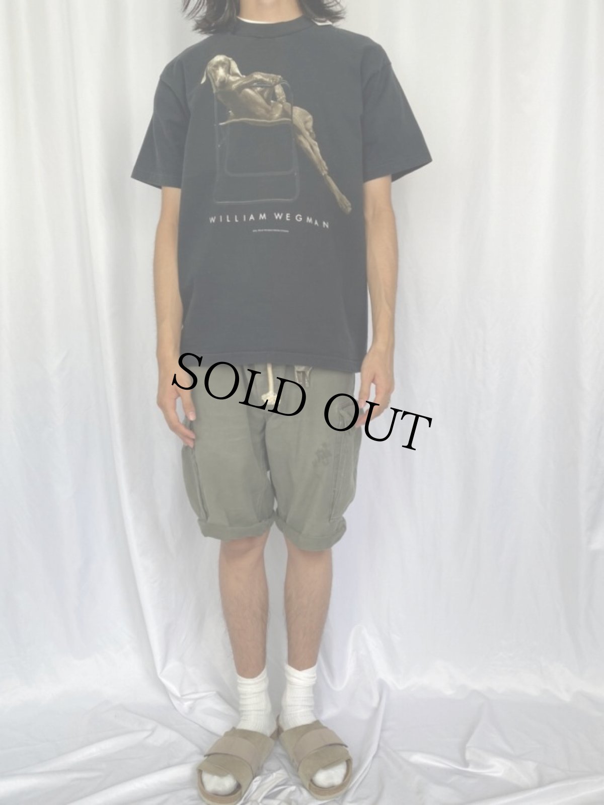 画像2: 90's WILLIAM WEGMAN アートプリントTシャツ (2)