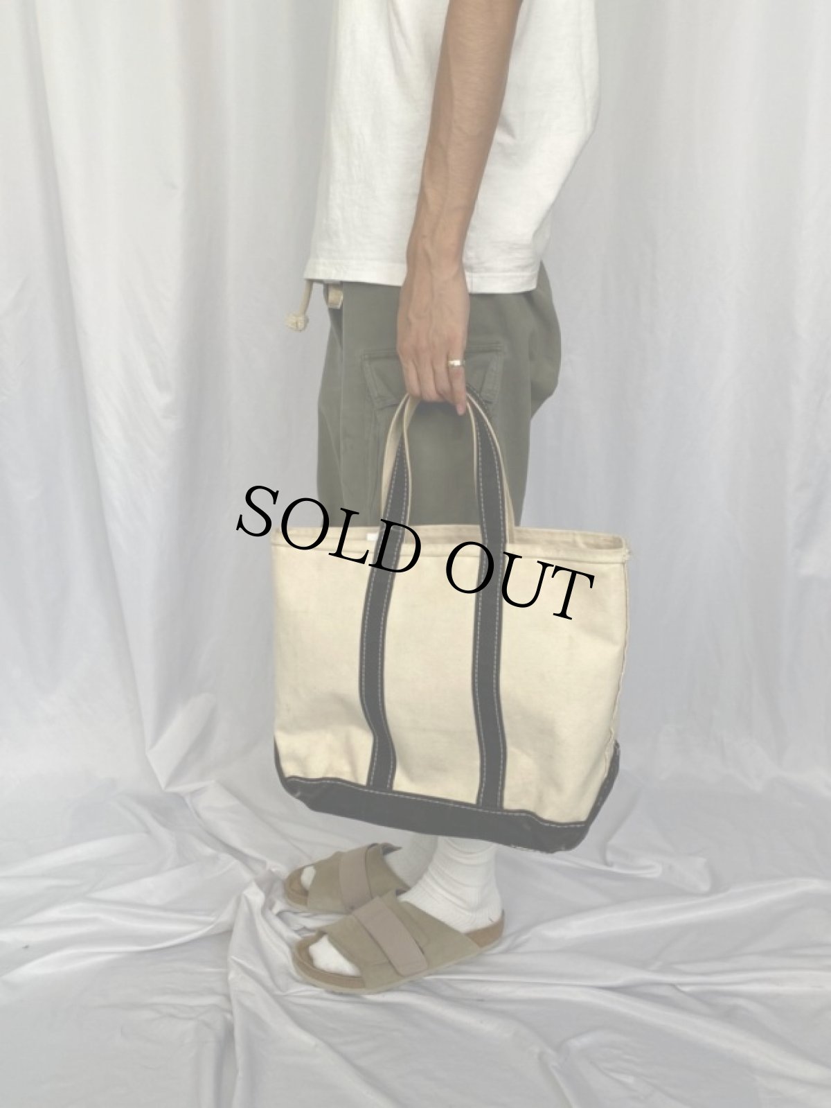 画像3: 90's L.L.Bean "BOAT AND TOTE" キャンバストートバッグ BLACK (3)