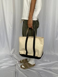 画像3: 90's L.L.Bean "BOAT AND TOTE" キャンバストートバッグ BLACK (3)