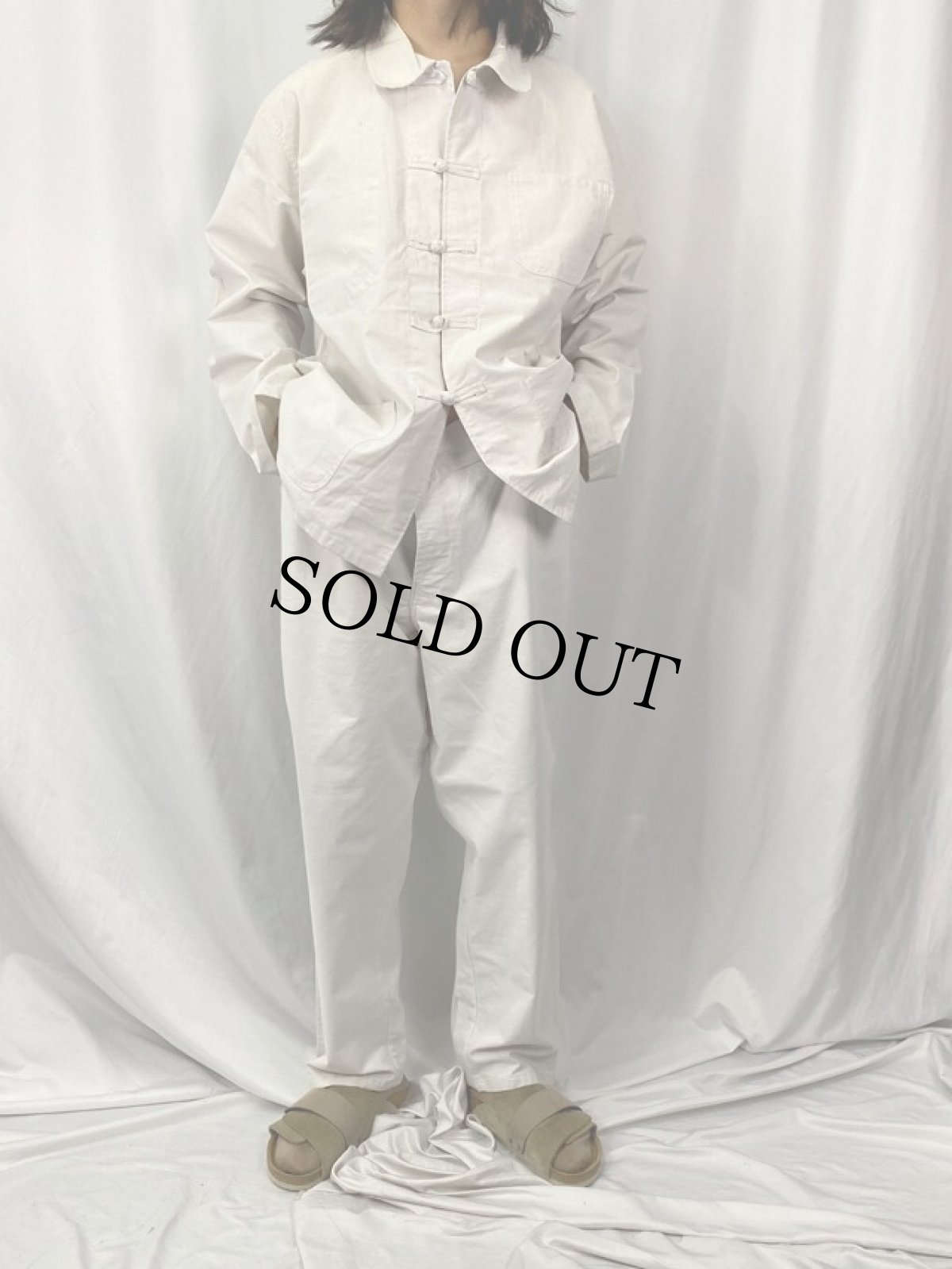 画像2: フレンチチャイナジャケット/パンツ SETUP SIZE66 (2)