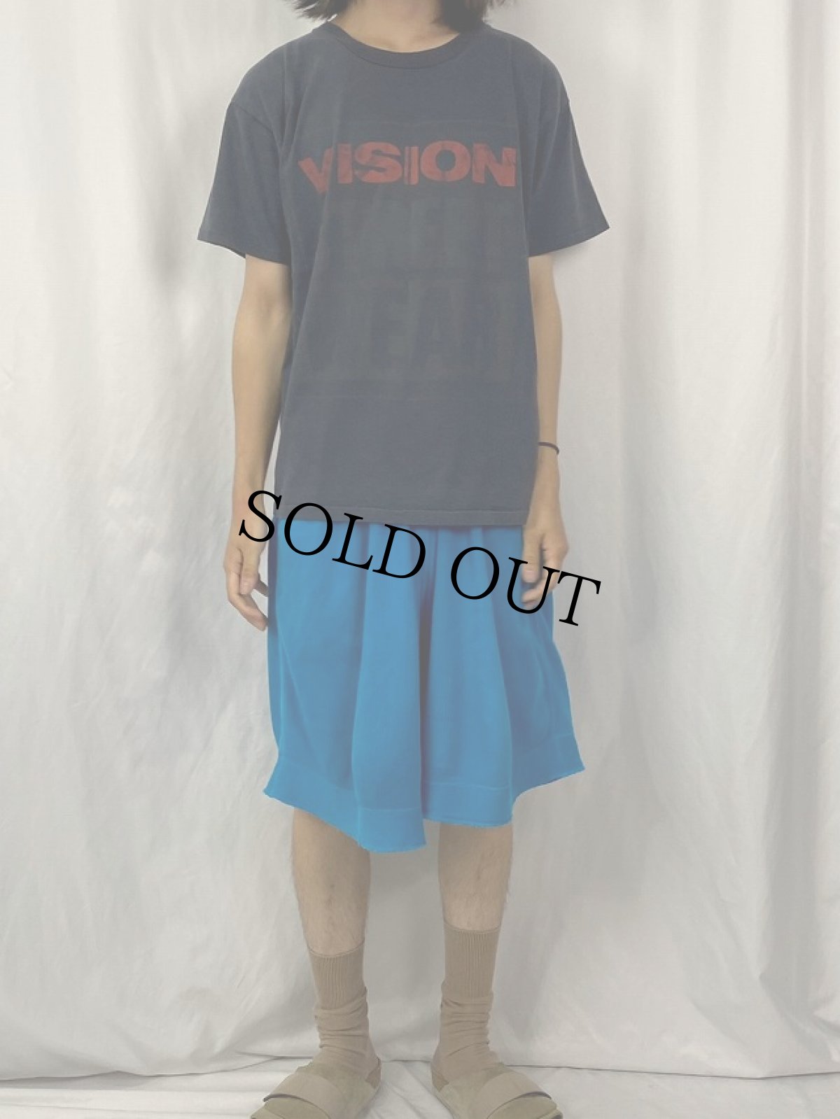 画像2: 90's VISION STREET WEAR USA製 ロゴプリントTシャツ L (2)