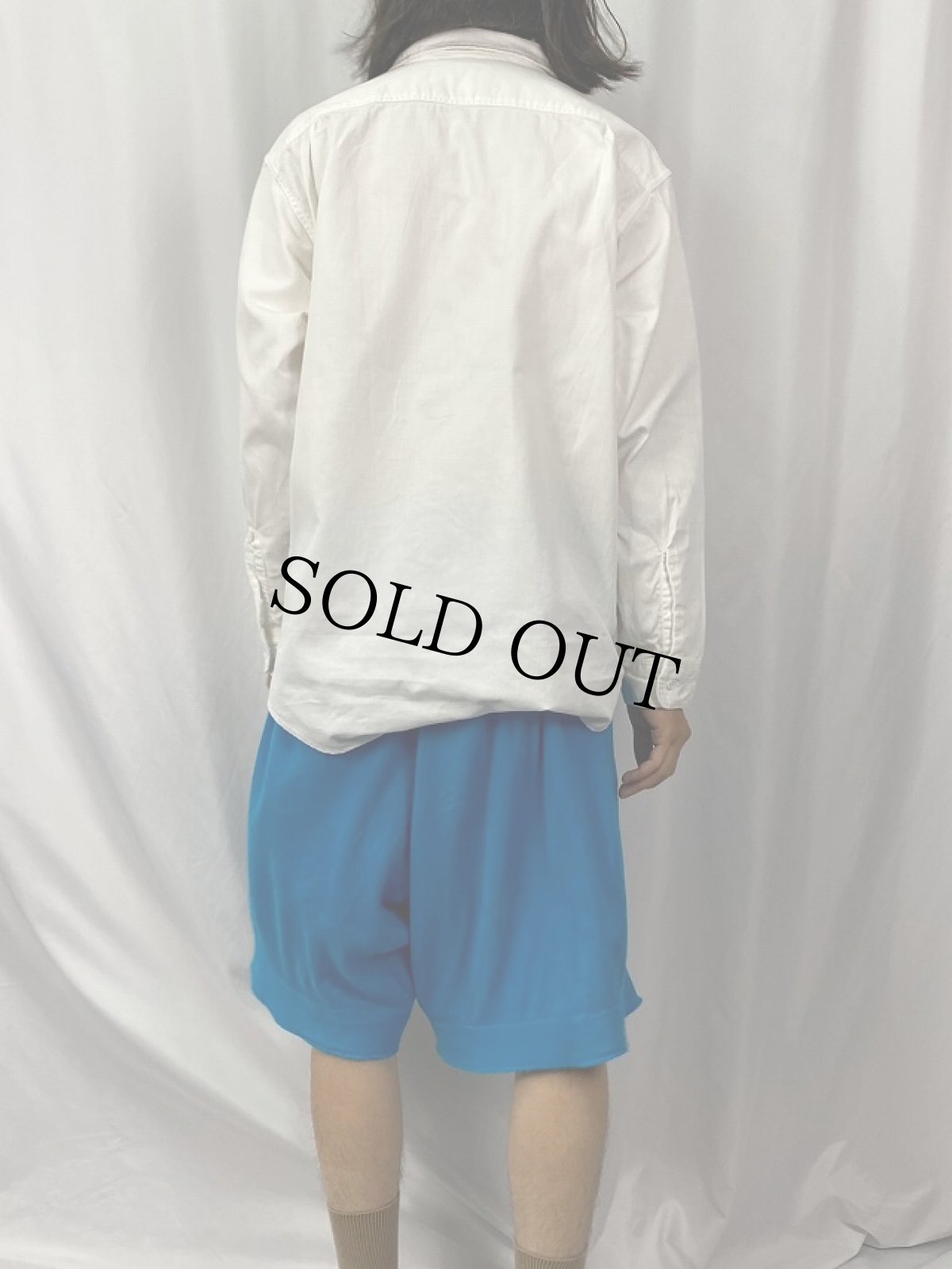 画像4: 60's Lee マチ付き コットンピケワークシャツ XL (4)