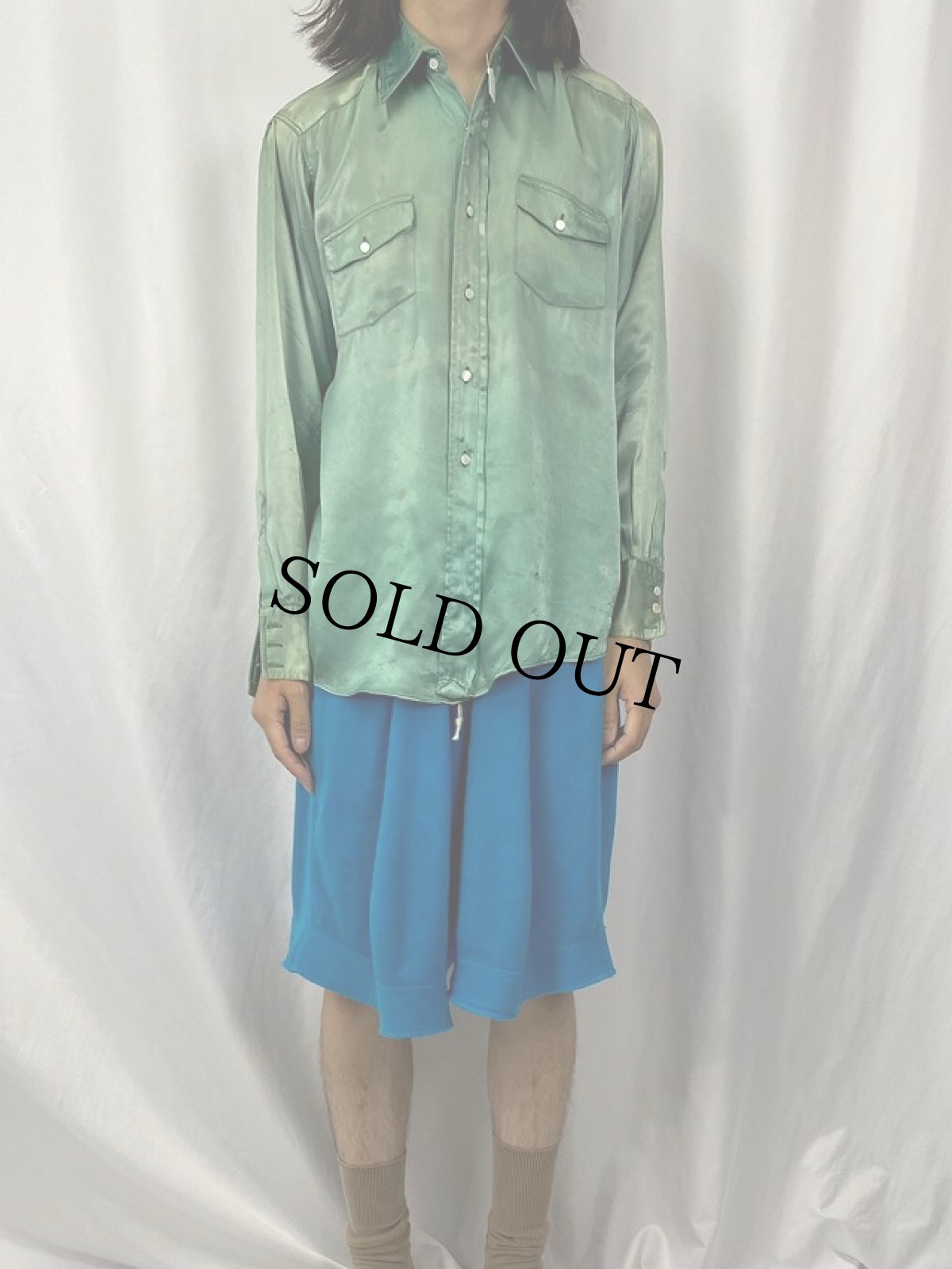 画像2: 40's PRIOR レーヨンウエスタンシャツ (2)