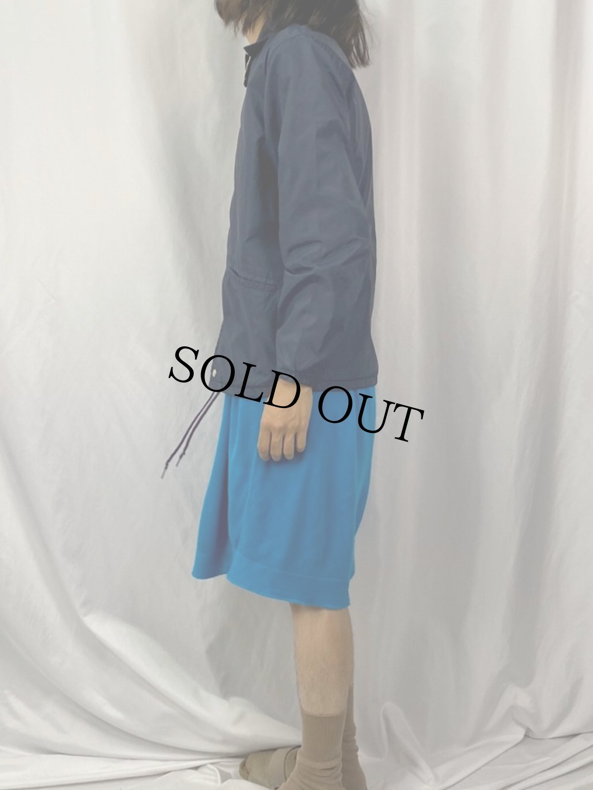 画像3: 80's L.L.Bean チンスト付き ナイロンコーチジャケット NAVY (3)