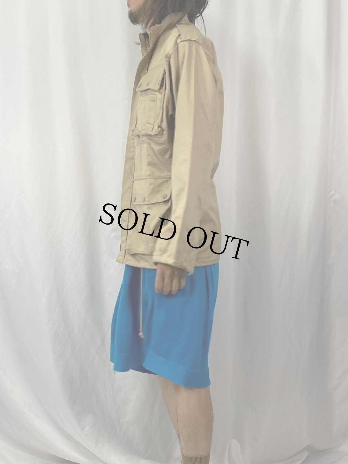 画像3: 80's FRENCH ARMY パラシュートジャケット 民間品 ベージュ (3)