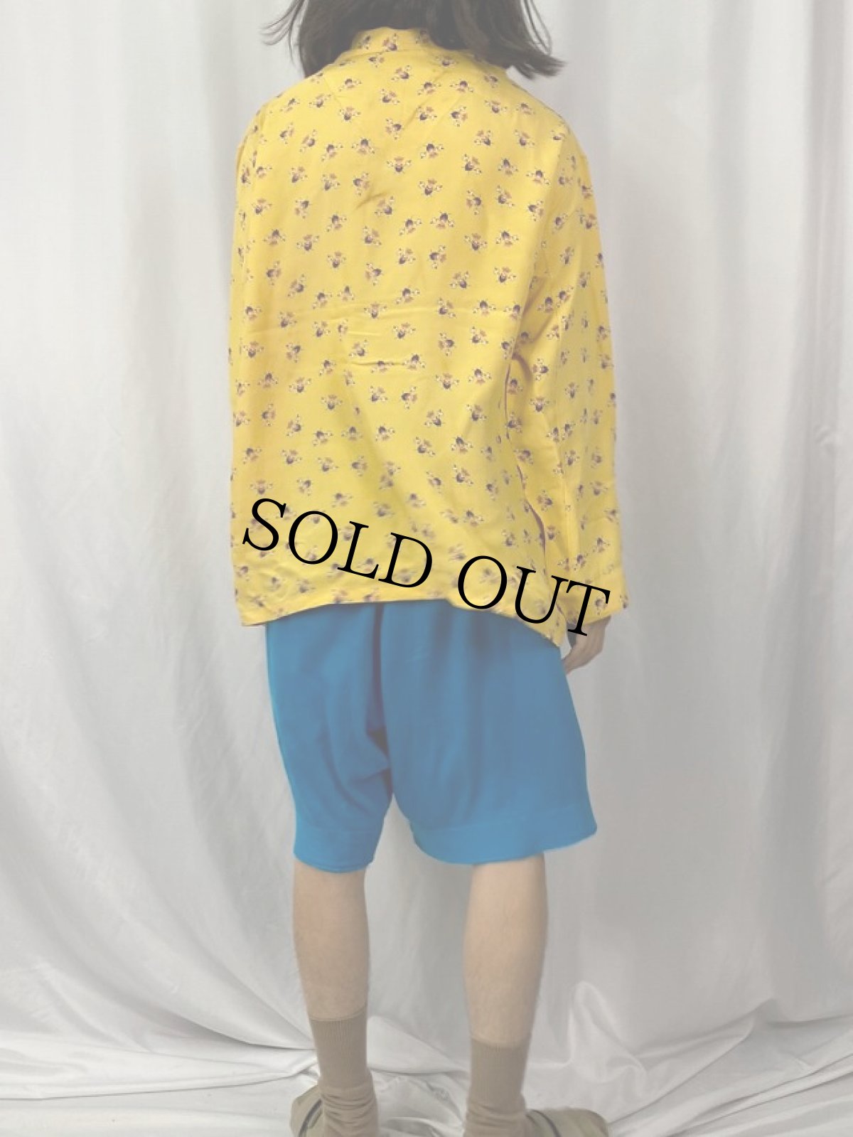 画像4: 60's KNOThe 総柄 レーヨンオープンカラーシャツ (4)