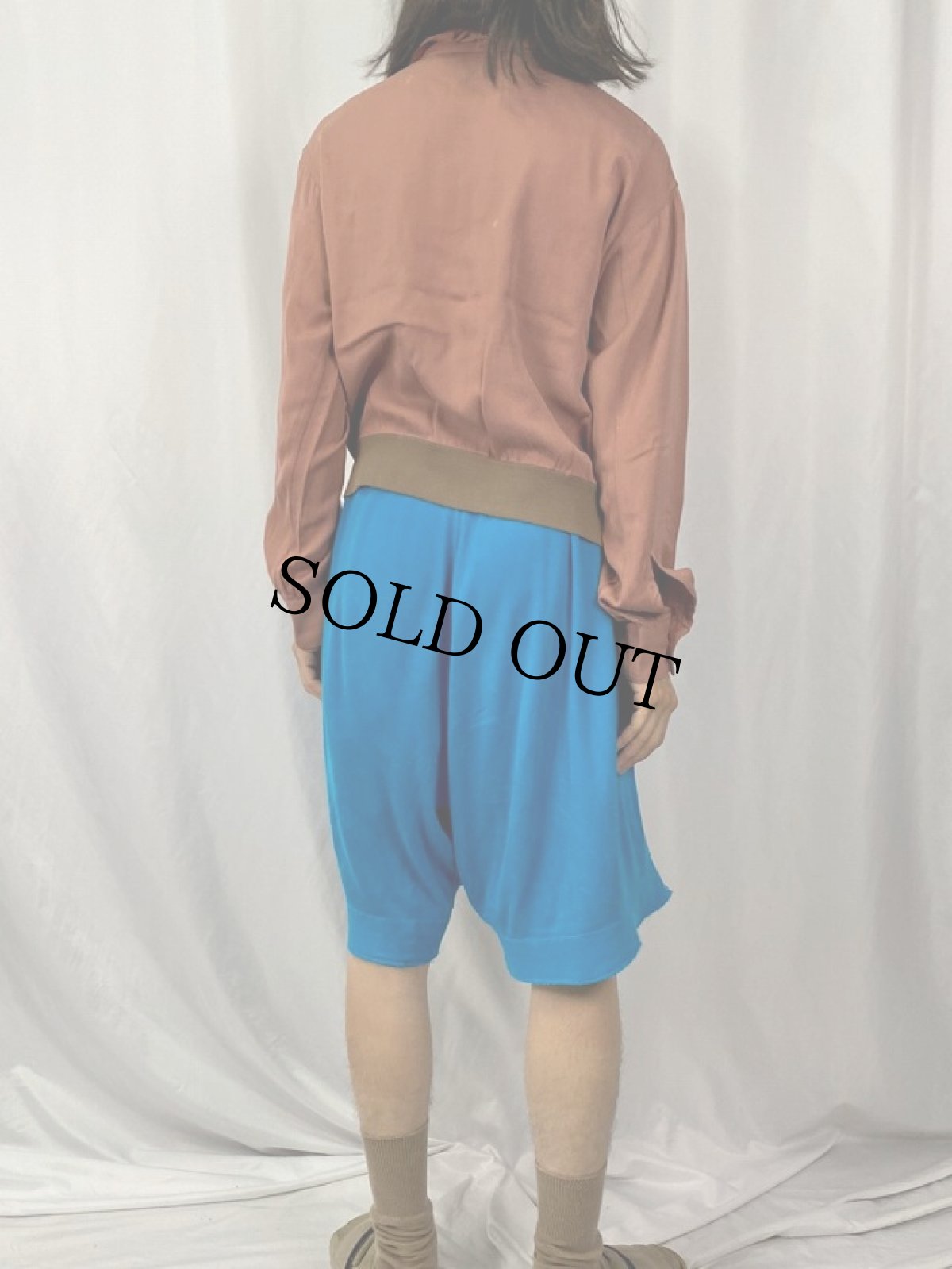 画像4: 50's Glen Park レーヨンギャバ プルオーバーシャツ L (4)