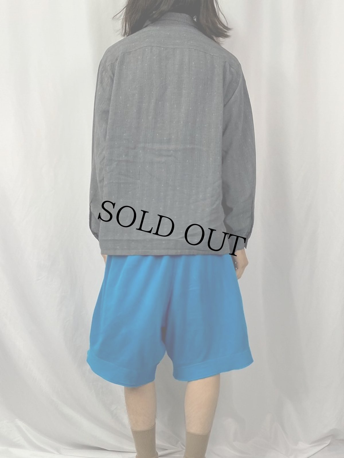 画像4: 60's Da Vinci カスリ柄 オープンカラーレーヨンシャツ XL (4)