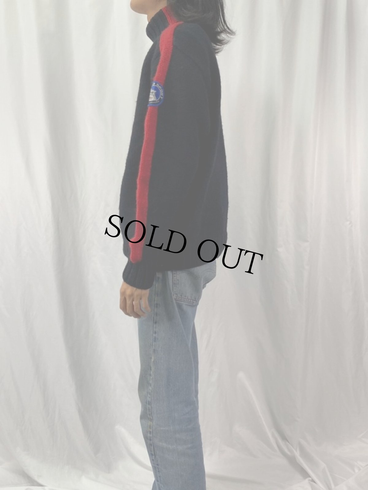 画像3: 90's POLO SPORT Ralph Lauren “ARCTIC CHALLENGE” ロゴパッチ付き ハイネック ニットセーター (3)