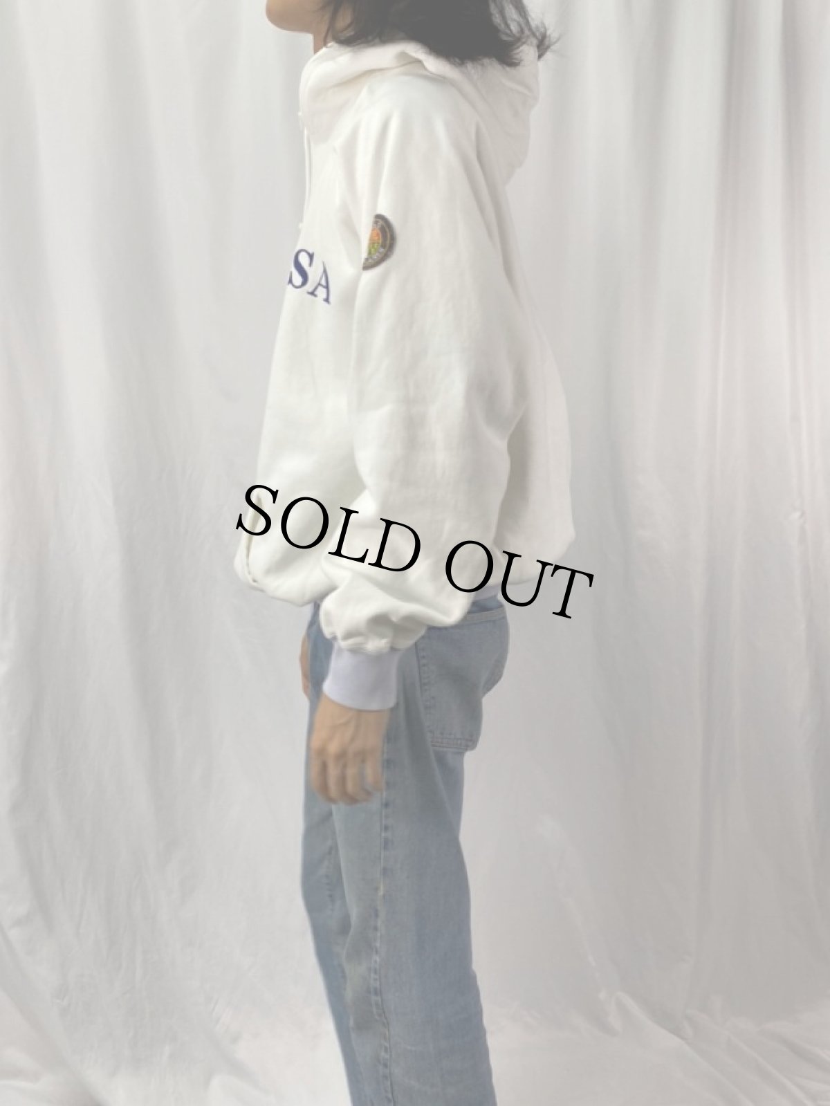 画像3: POLO Ralph Lauren "POLO USA" クッキーパッチ付き スウェットフーディ XL (3)