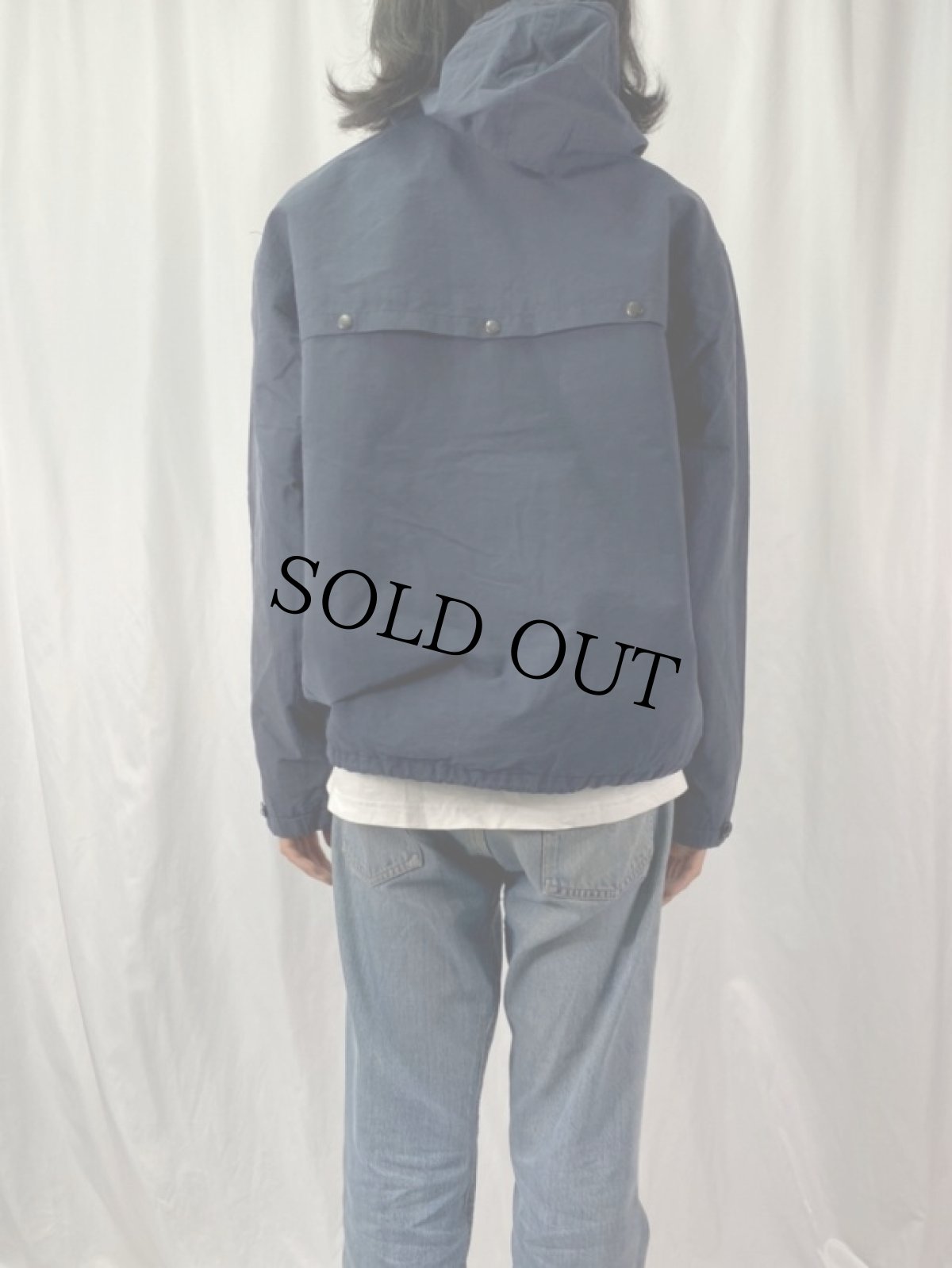 画像4: 90's POLO Ralph Lauren 64クロス クッキーパッチ付きパーカー M NAVY (4)