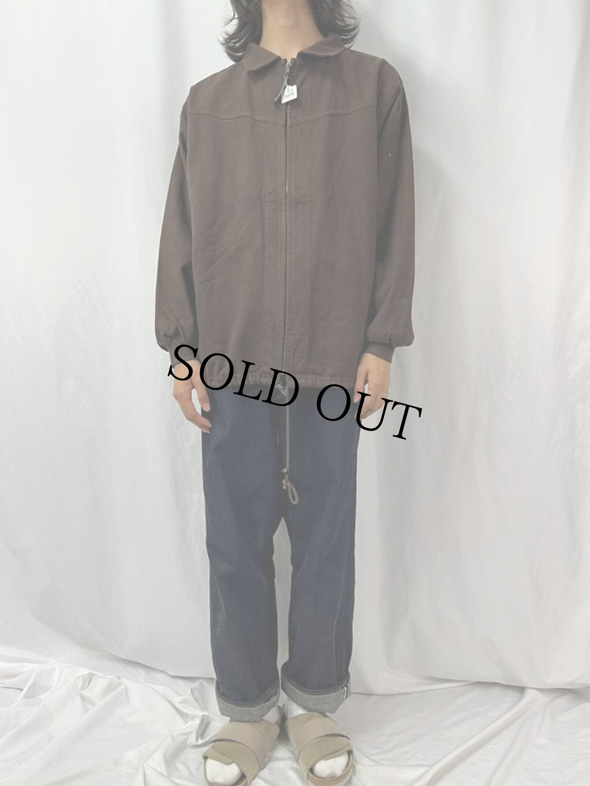 画像2: EZZE WEAR CANADA製 コットンジップジャケット XL (2)