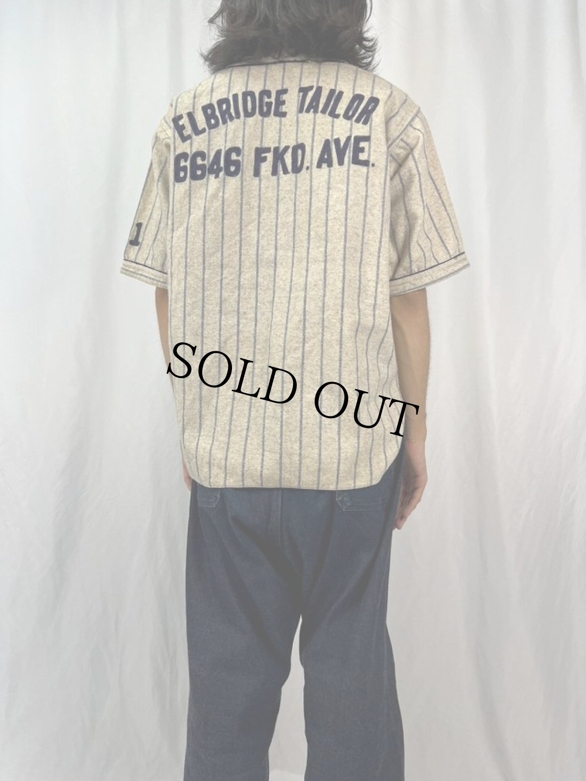 画像5: 30's M&H Sporting Goods Co. ウールベースボールシャツ (5)