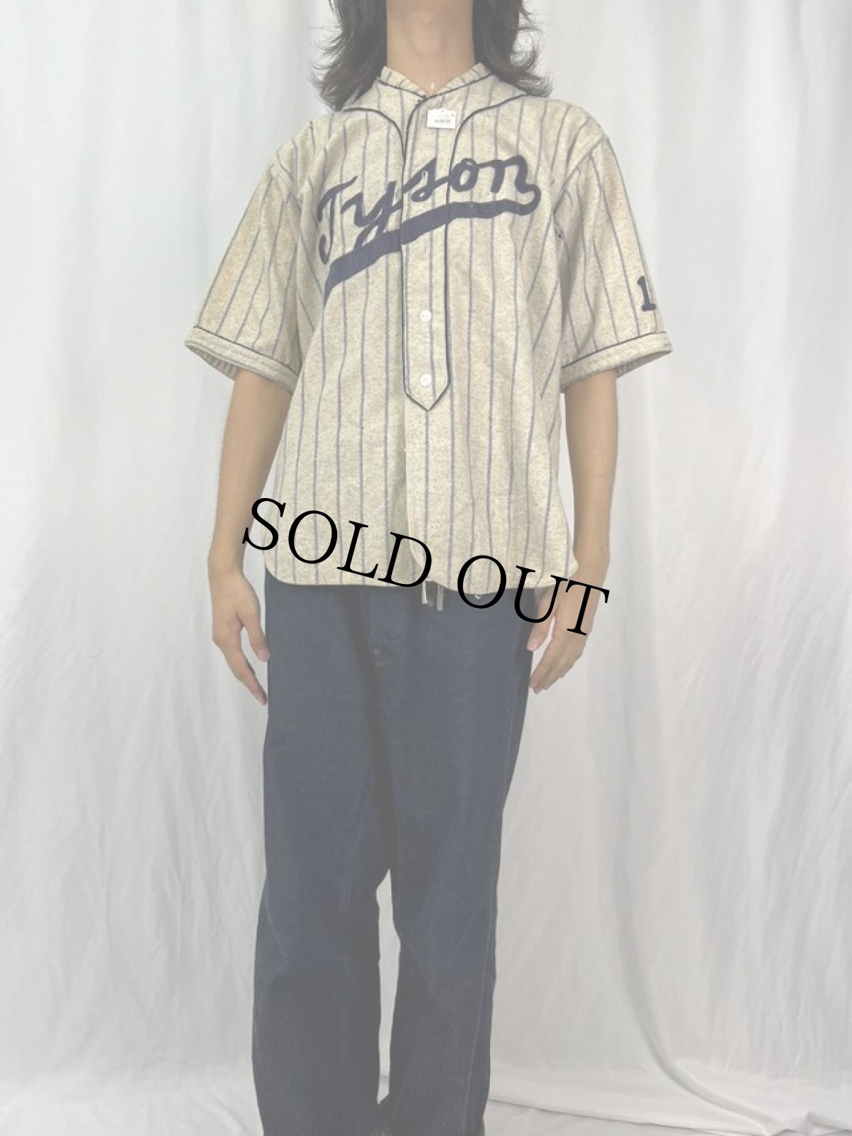 画像3: 30's M&H Sporting Goods Co. ウールベースボールシャツ (3)