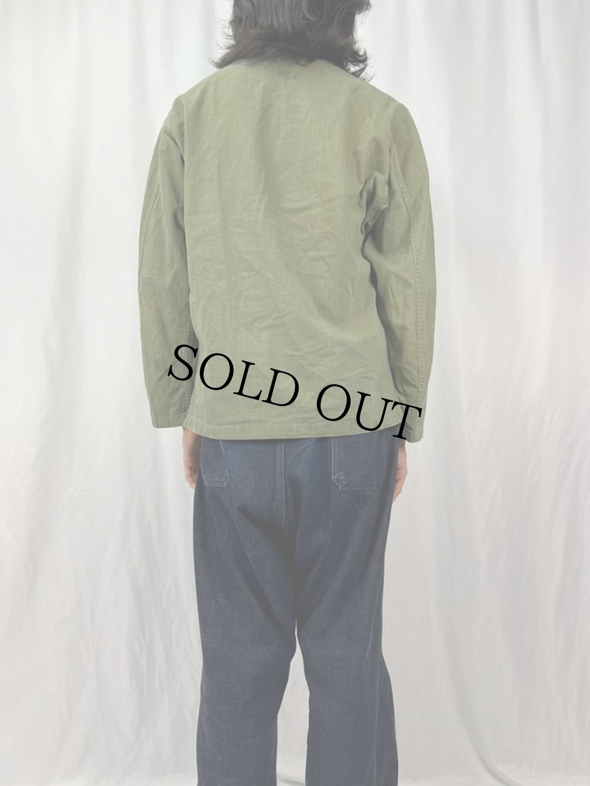 画像4: 40's U.S.ARMY 13スター M-43 HBTジャケット S (4)