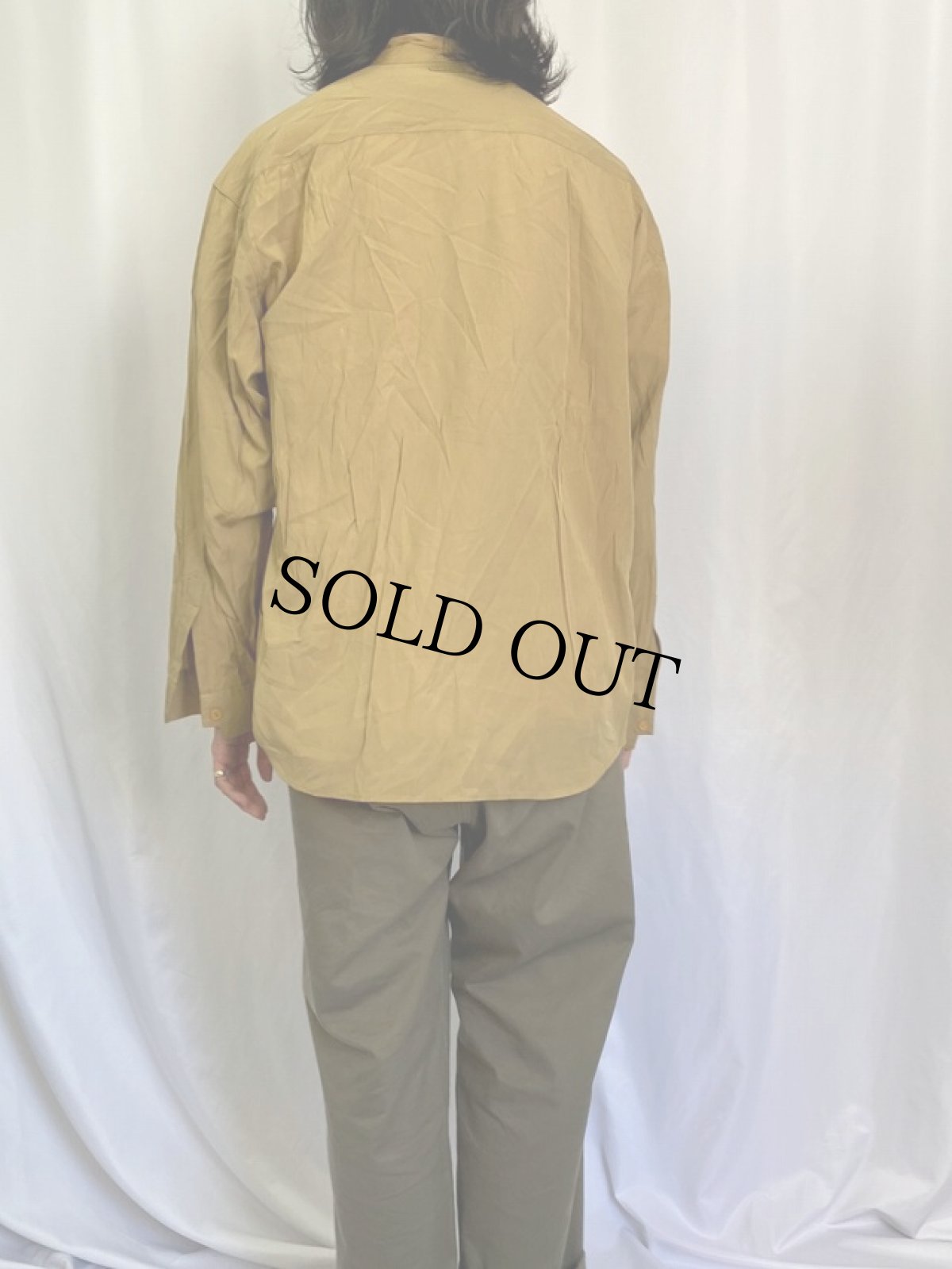 画像4: 80〜90's 総柄 デザイン スタンドカラーシャツ XL (4)