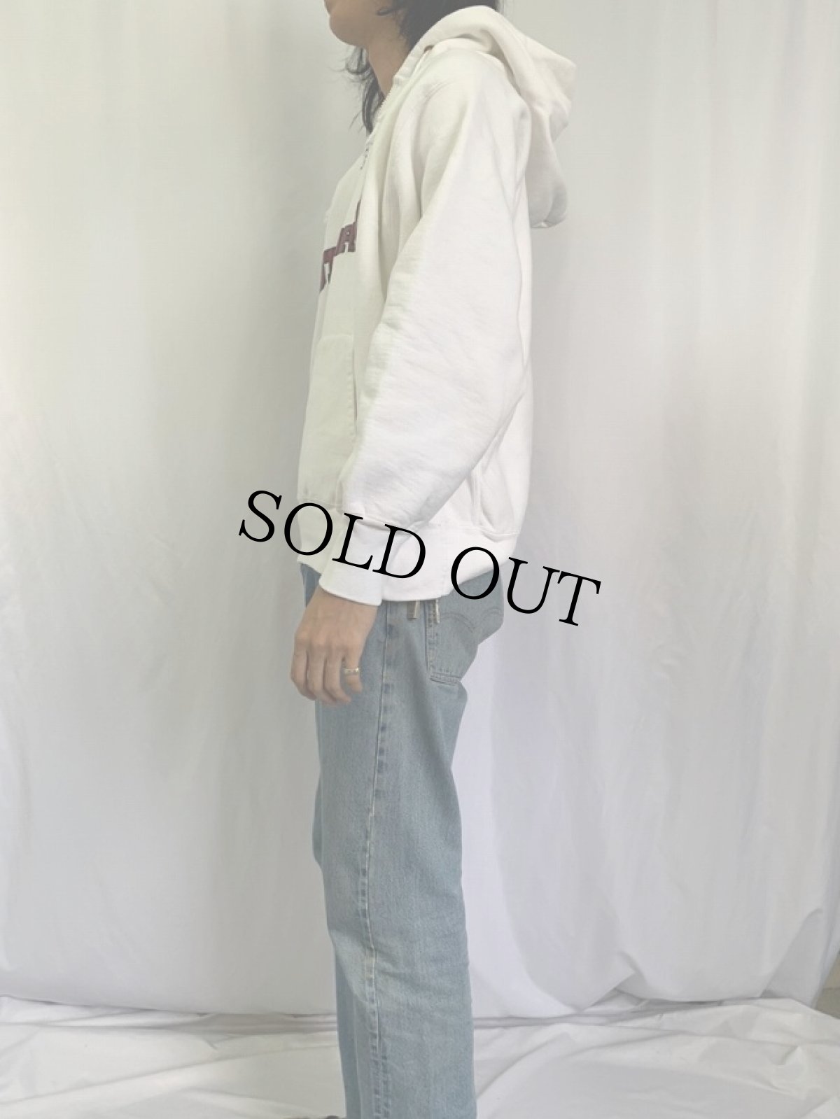 画像3: 80's Champion REVERSE WEAVE USA製 トリコタグ "STANFORD" ハーフジップスウェットフーディ L (3)