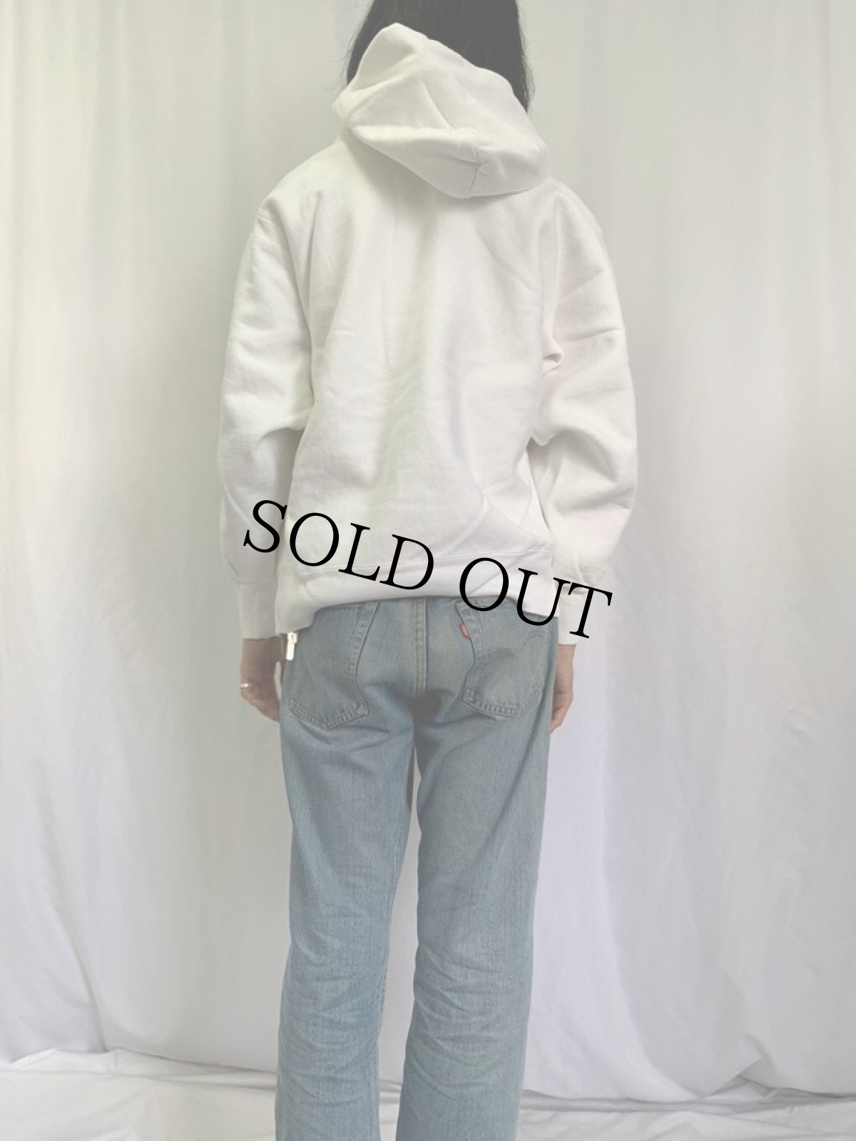 画像4: 80's Champion REVERSE WEAVE USA製 トリコタグ "STANFORD" ハーフジップスウェットフーディ L (4)