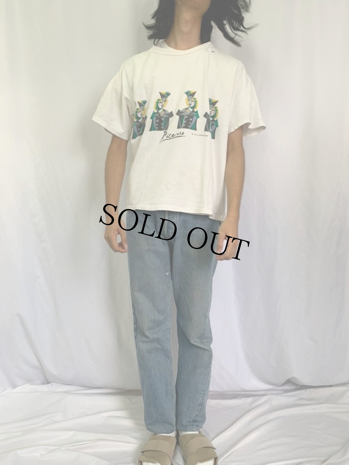 画像5: 80's Pablo Picasso アートプリントTシャツ XL (5)