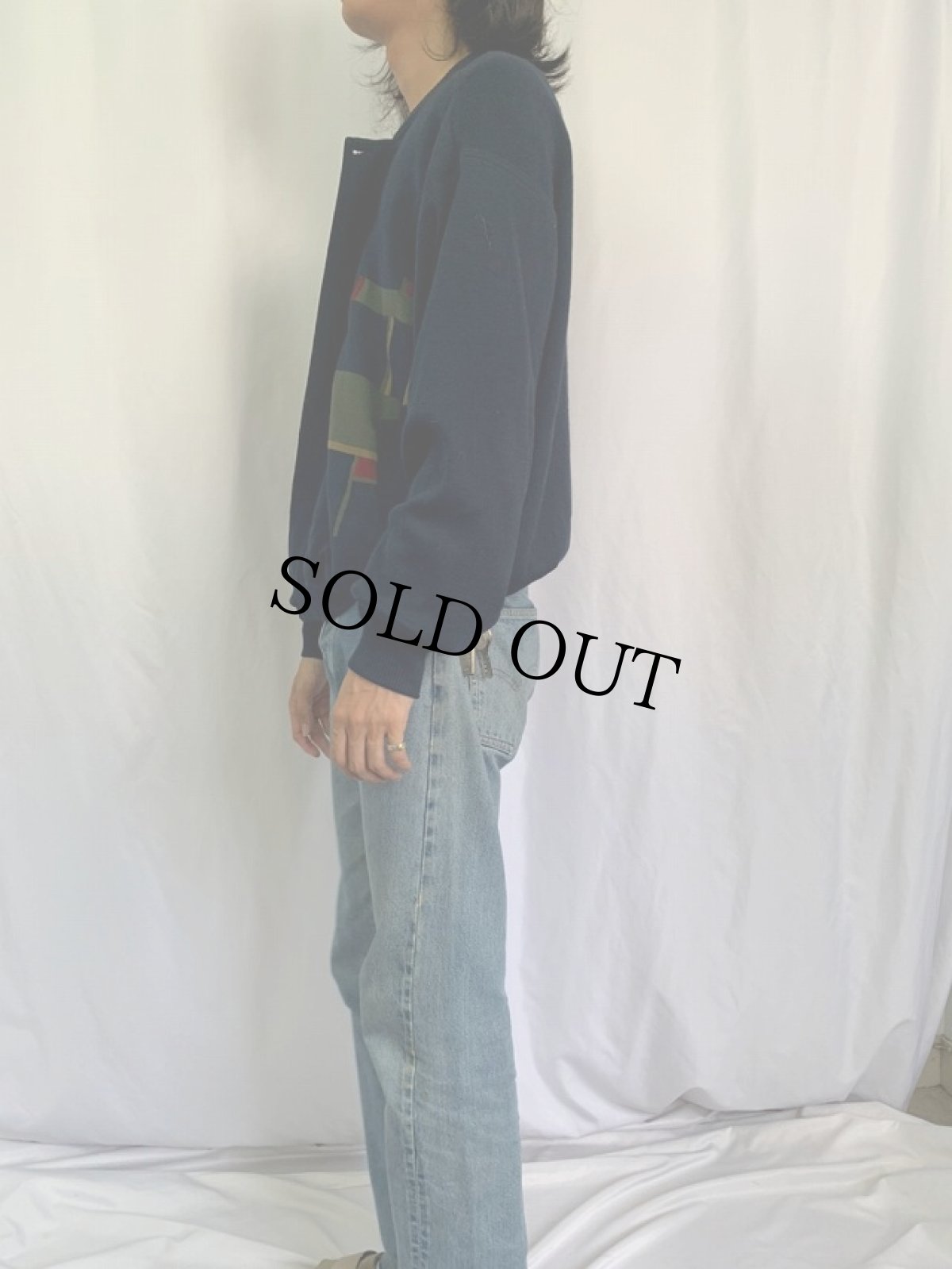 画像3: BAILEYS ITALY製 ニットジップジャケット S (3)