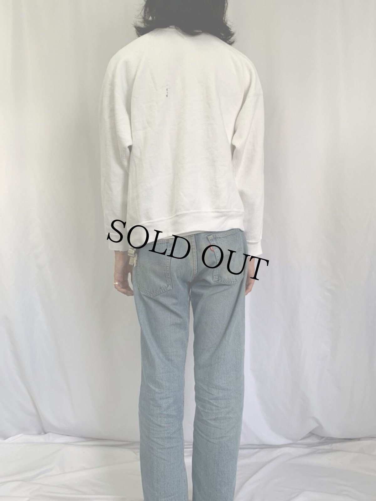 画像4: 80's DISCUS USA製 "YALE" カレッジプリント ラグランスウェット L (4)