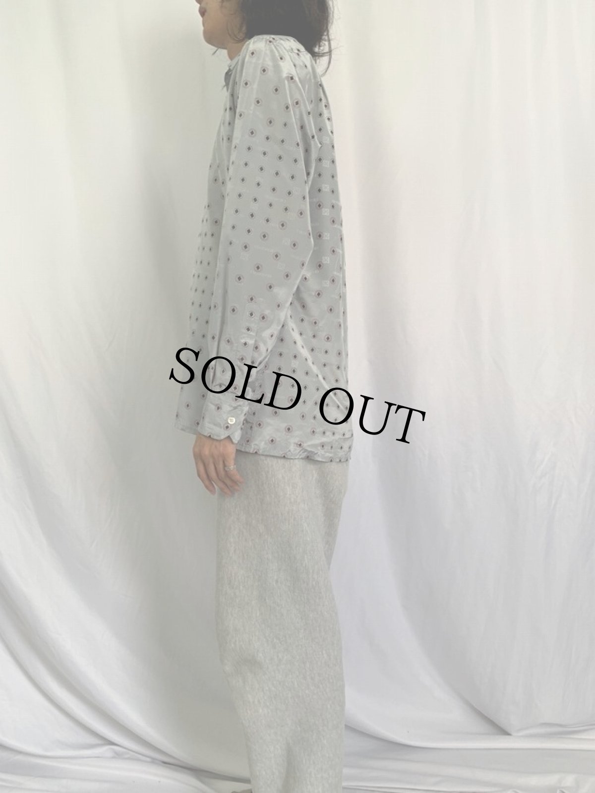 画像3: 70's〜 GIVENCHY for chesa 総柄 ポリシャツ M (3)