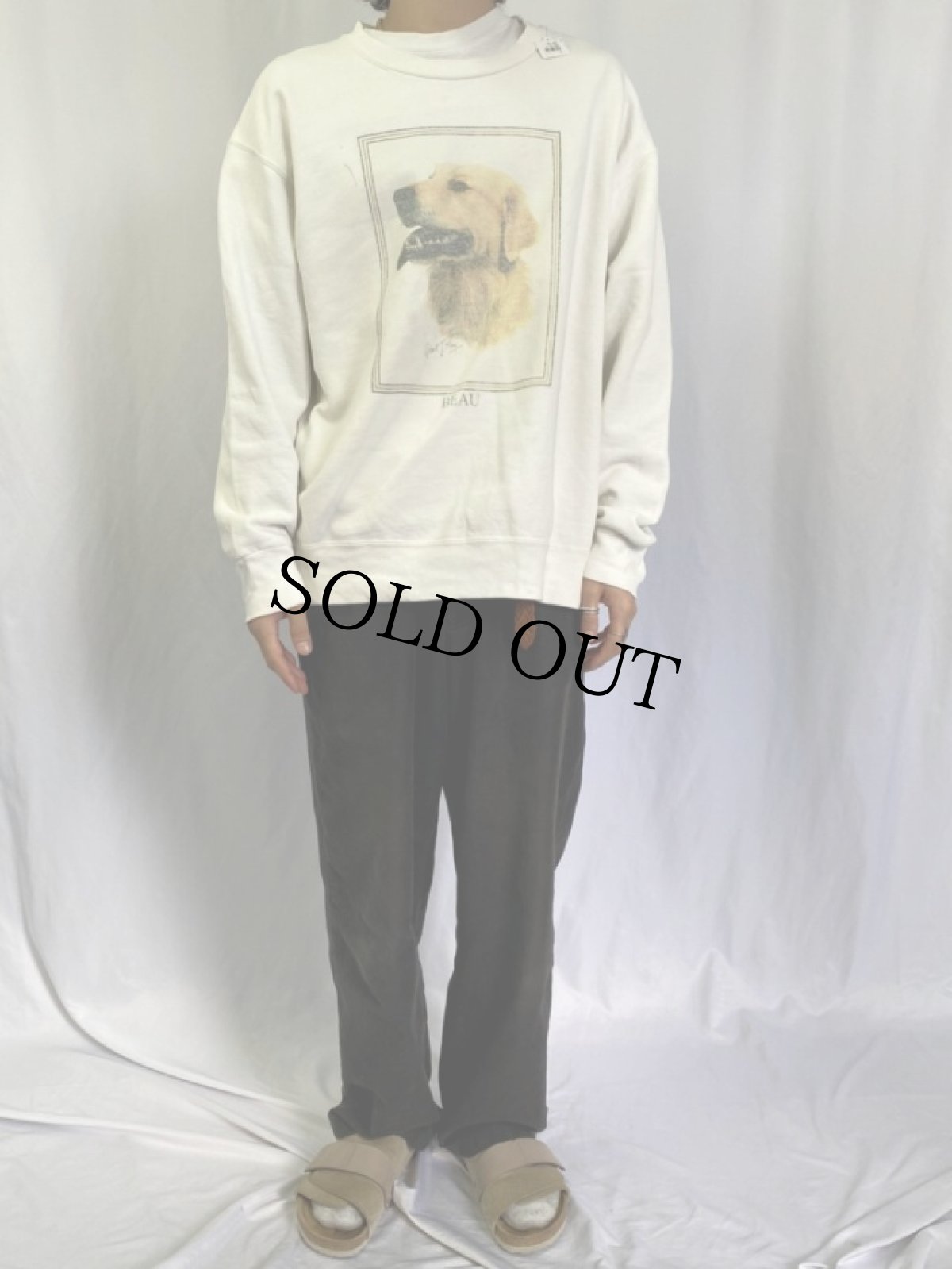 画像2: Robert J.May "BEAU" 犬プリントスウェット (2)