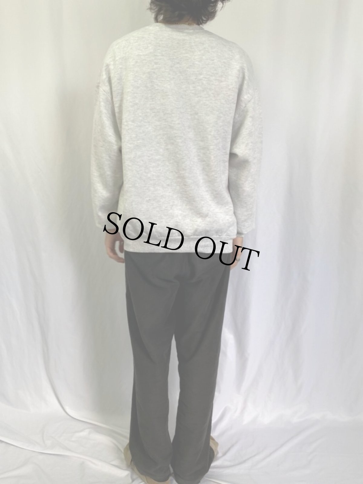 画像4: 90's USA製 "Boston Terrier" 犬プリントスウェット XL (4)