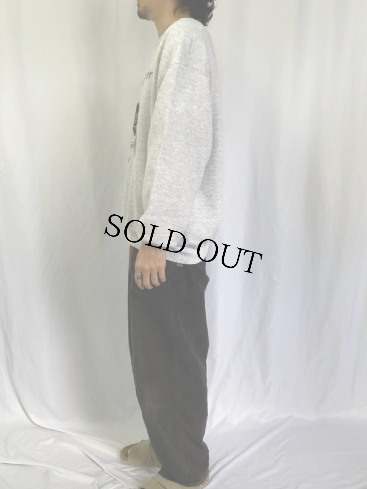 画像3: 90's USA製 "Boston Terrier" 犬プリントスウェット XL (3)