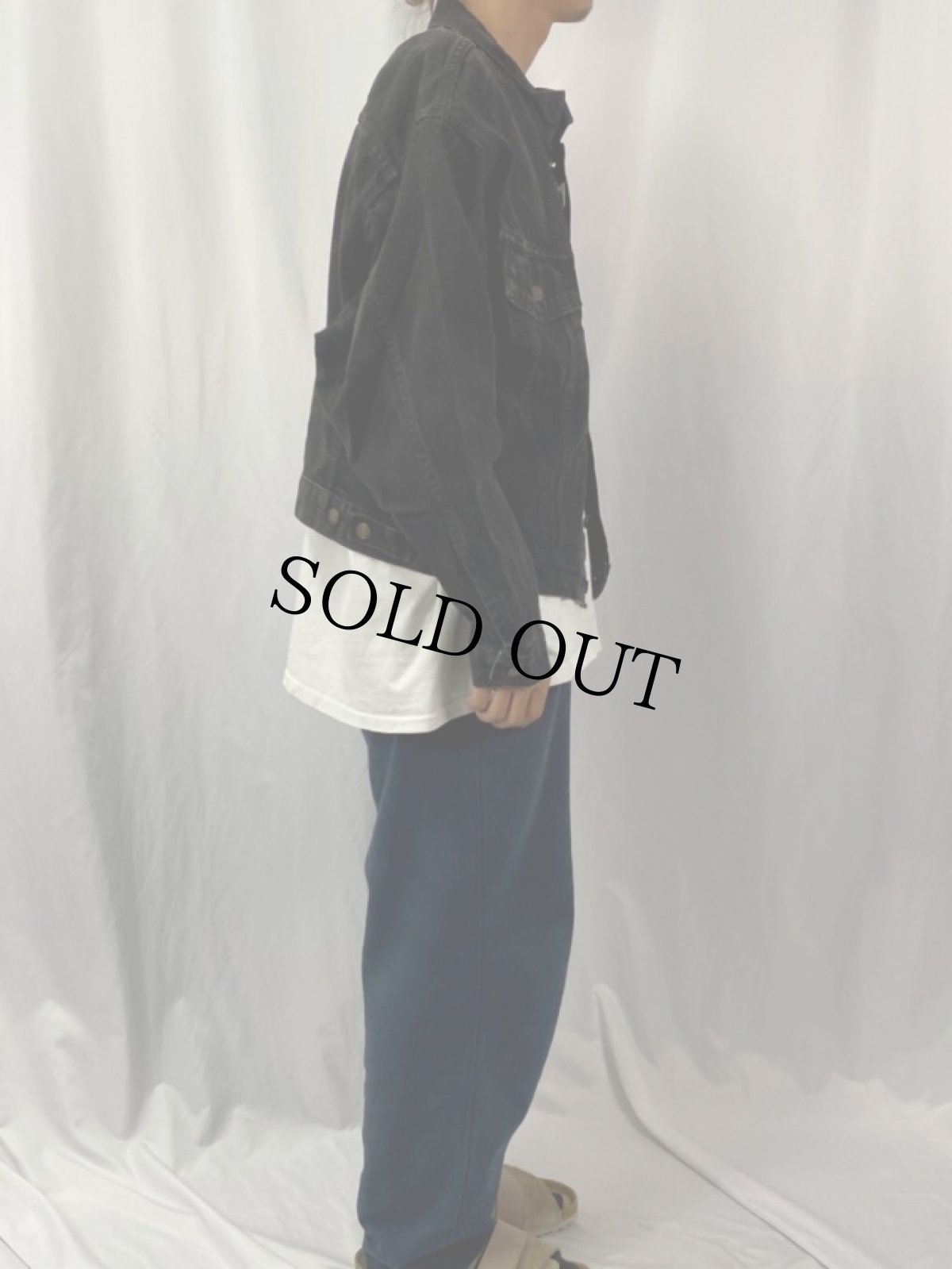 画像3: 90's〜 Levi's 70598-4159 ブラックデニムジャケット M (3)