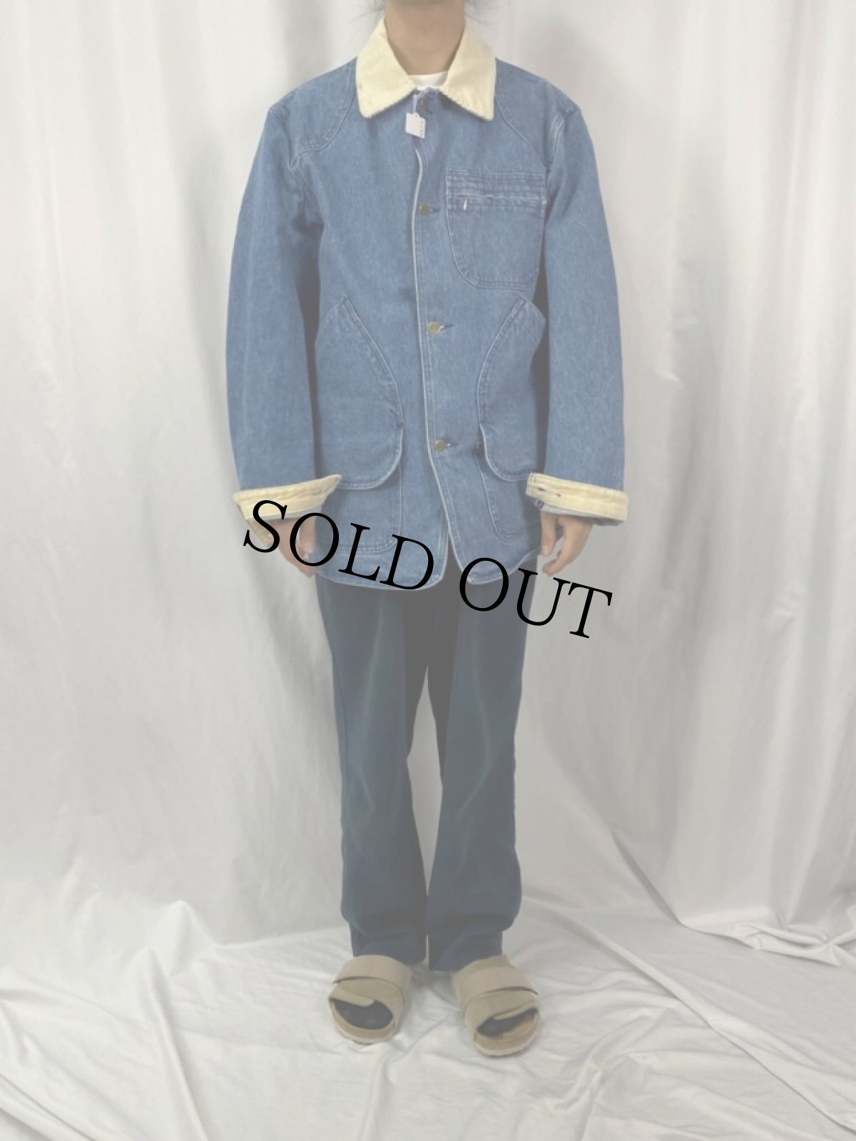 画像2: 80's L.L.Bean デニムハンティングジャケット M (2)