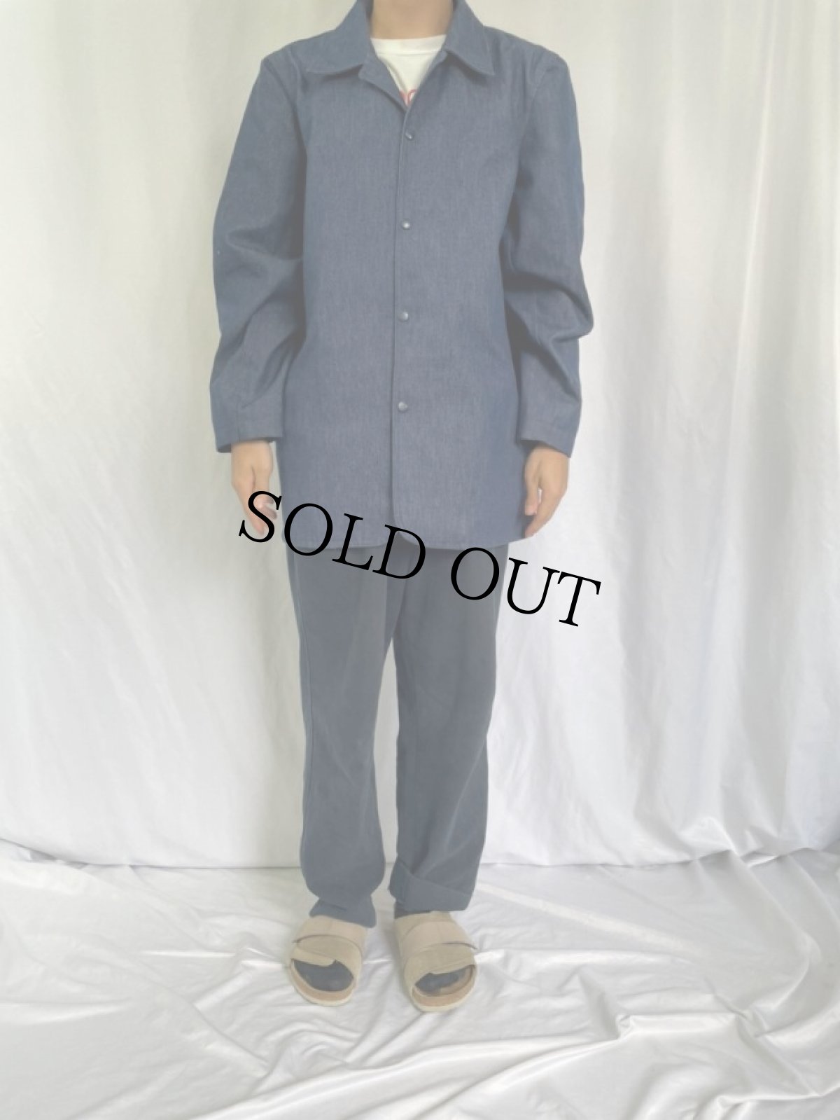 画像2: デニムオープンカラージャケット (2)