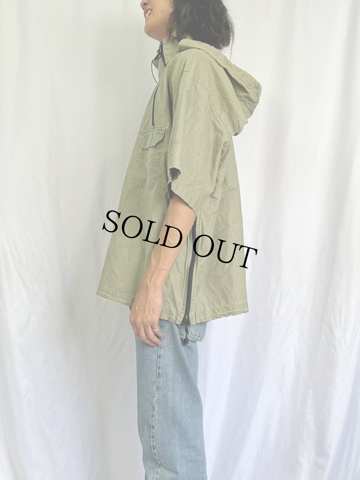 画像3: NORTH PEAK 半袖 オイルドアノラックパーカー XL (3)