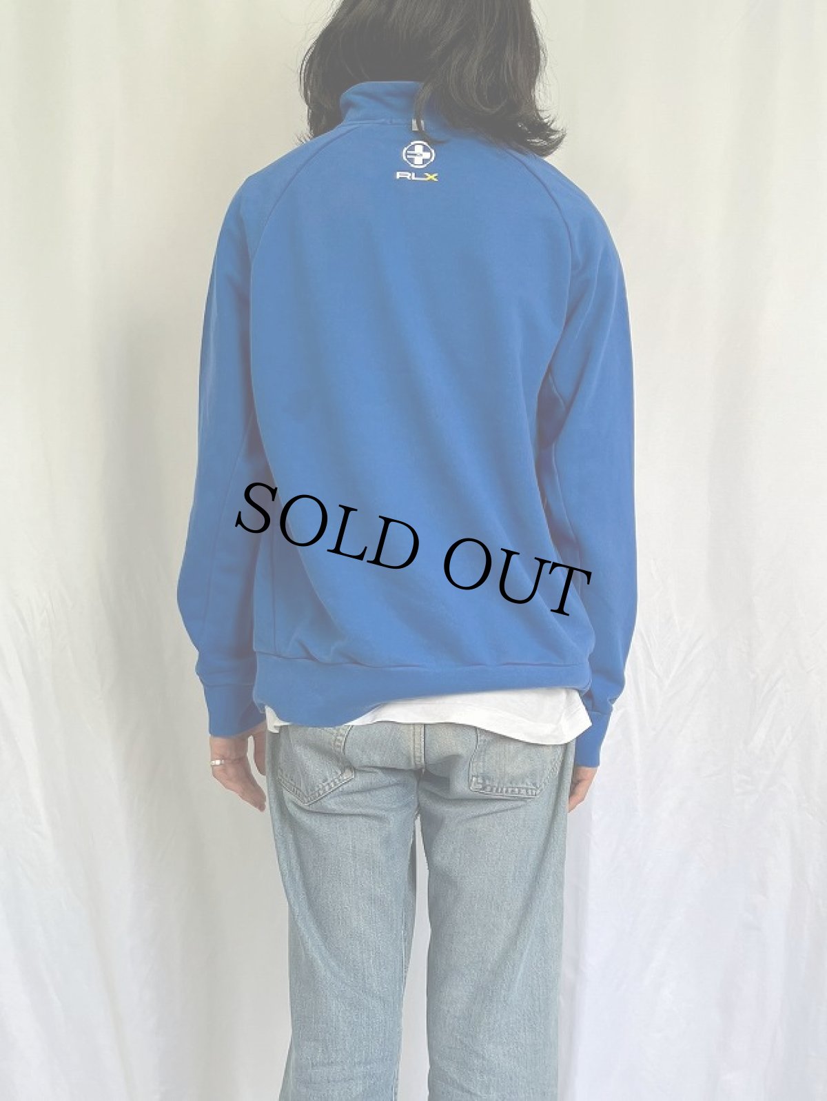 画像4: RLX Ralph Lauren ロゴプリント ハーフジップスウェット XL (4)
