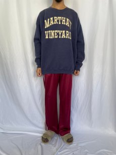 画像2: 90's Lee USA製 "MARTHA'S VINEYARD" カレッジプリントスウェット XL (2)