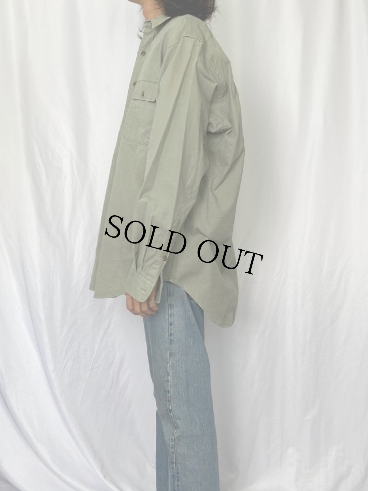 画像3: 90's POLO Ralph Lauren 魚プリント コットンシャツ XL (3)