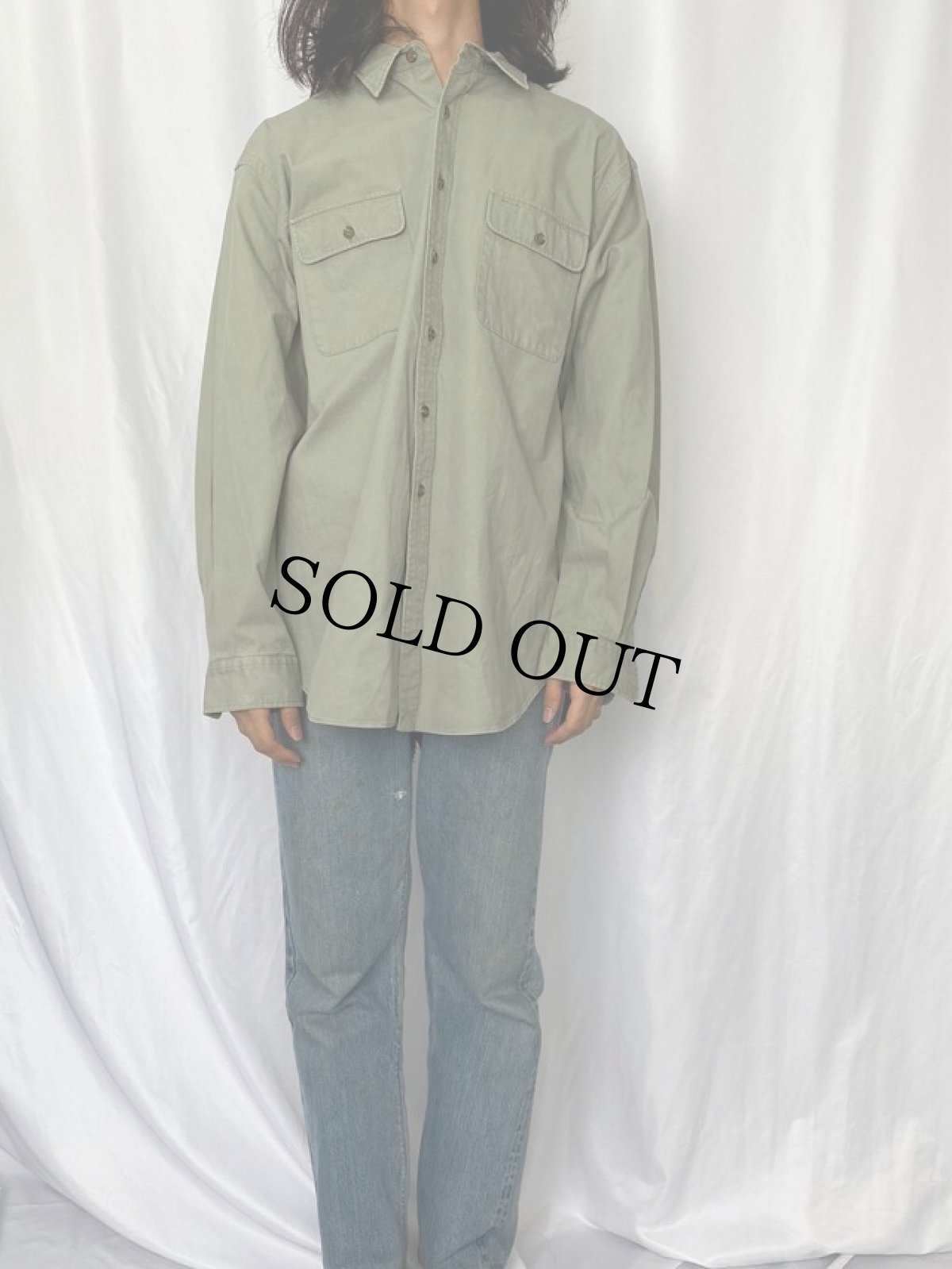 画像2: 90's POLO Ralph Lauren 魚プリント コットンシャツ XL (2)