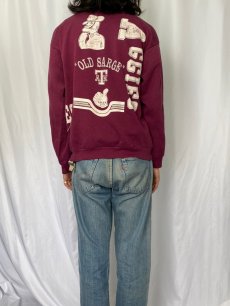 画像4: 90's TAMU AGGIES USA製 マルチプリントスウェット XL (4)