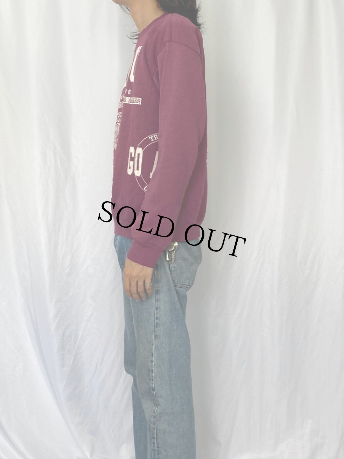 画像3: 90's TAMU AGGIES USA製 マルチプリントスウェット XL (3)