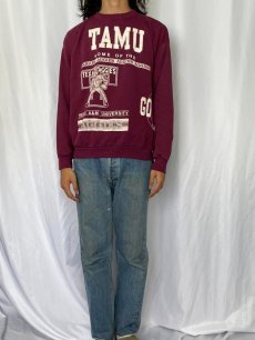 画像2: 90's TAMU AGGIES USA製 マルチプリントスウェット XL (2)