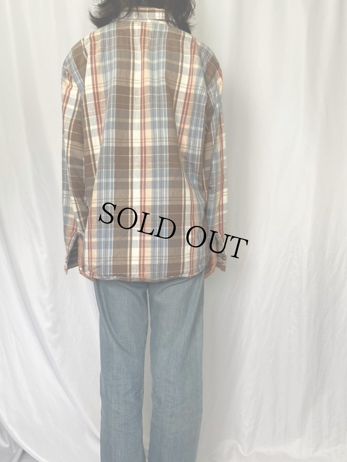 画像4: 70〜80's FIVE BROTHER USA製 チェック柄 ヘビーネルシャツ XL (4)