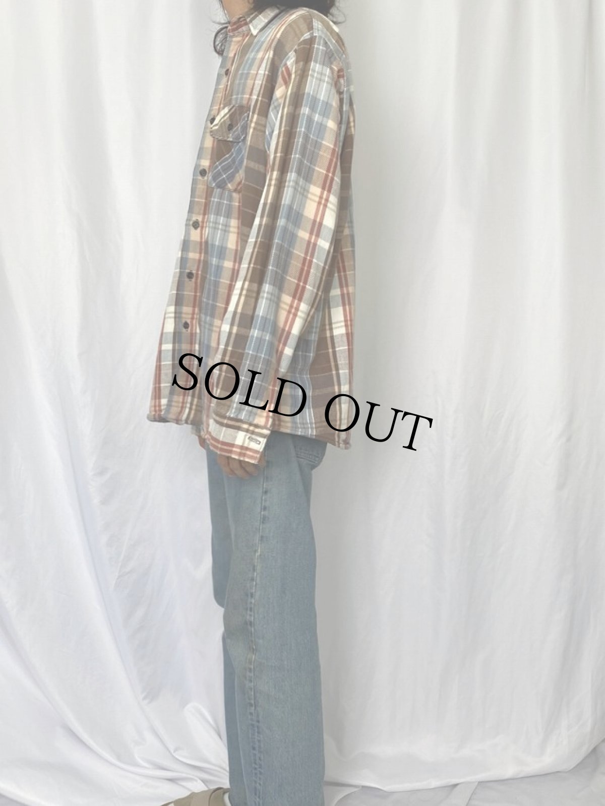 画像3: 70〜80's FIVE BROTHER USA製 チェック柄 ヘビーネルシャツ XL (3)