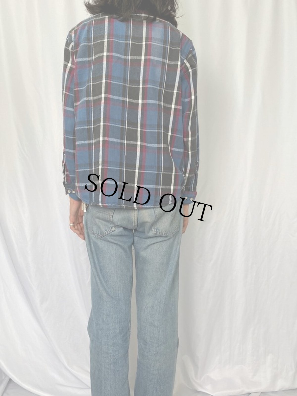 画像4: 90's FIVE BROTHER USA製 チェック柄 ヘビーネルシャツ L (4)