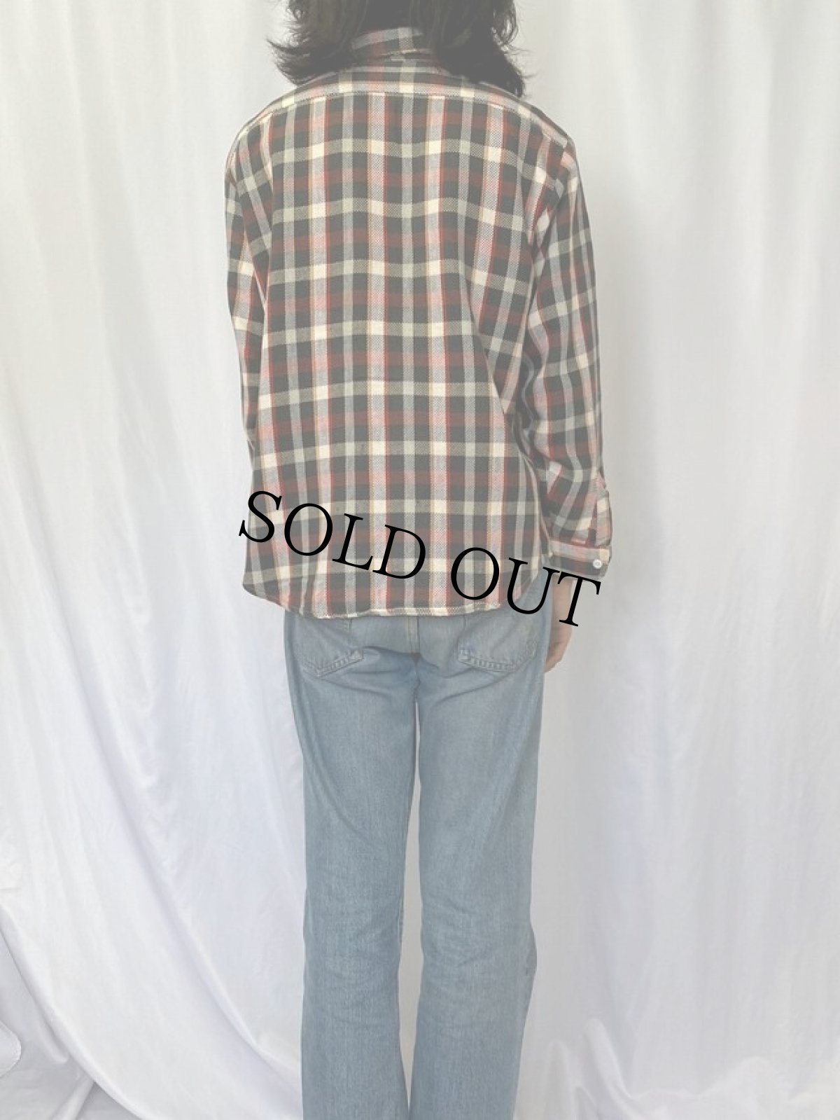 画像4: 70's JCPenney BIGMAC チェック柄 ヘビーネルシャツ XL (4)