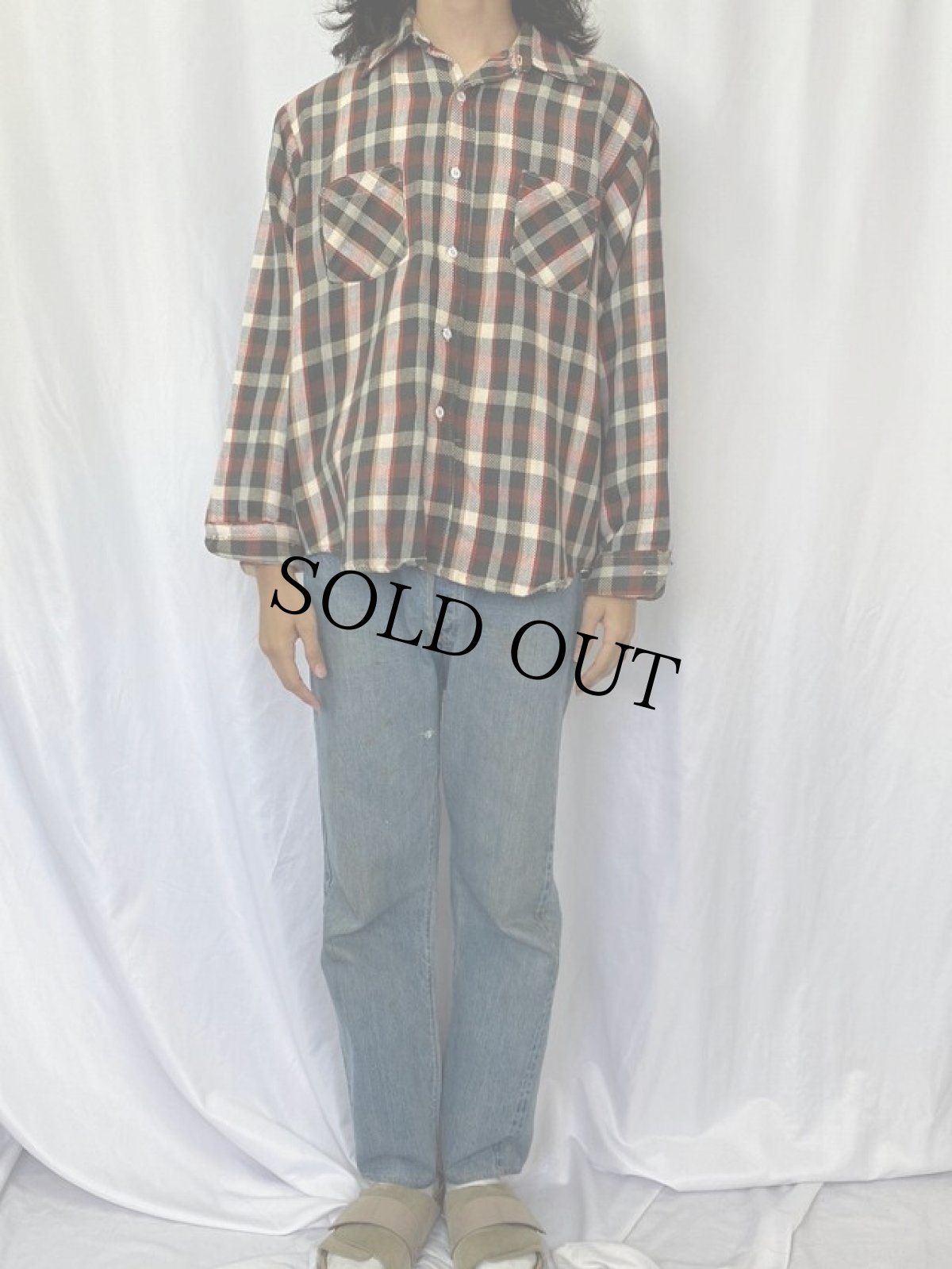 画像2: 70's JCPenney BIGMAC チェック柄 ヘビーネルシャツ XL (2)