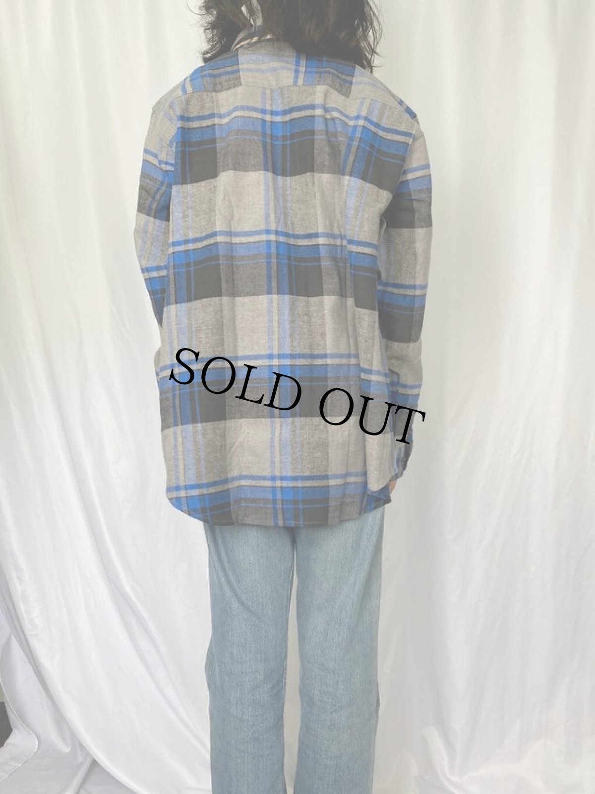 画像4: FIVE BROTHER チェック柄 ヘビーネルシャツ XL タグ付き未使用 (4)